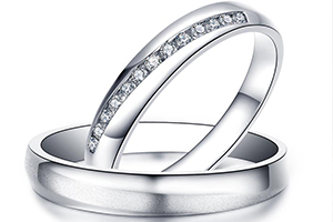 米兰钻石 白18K金钻石戒指情侣对戒结婚对戒 此刻系列