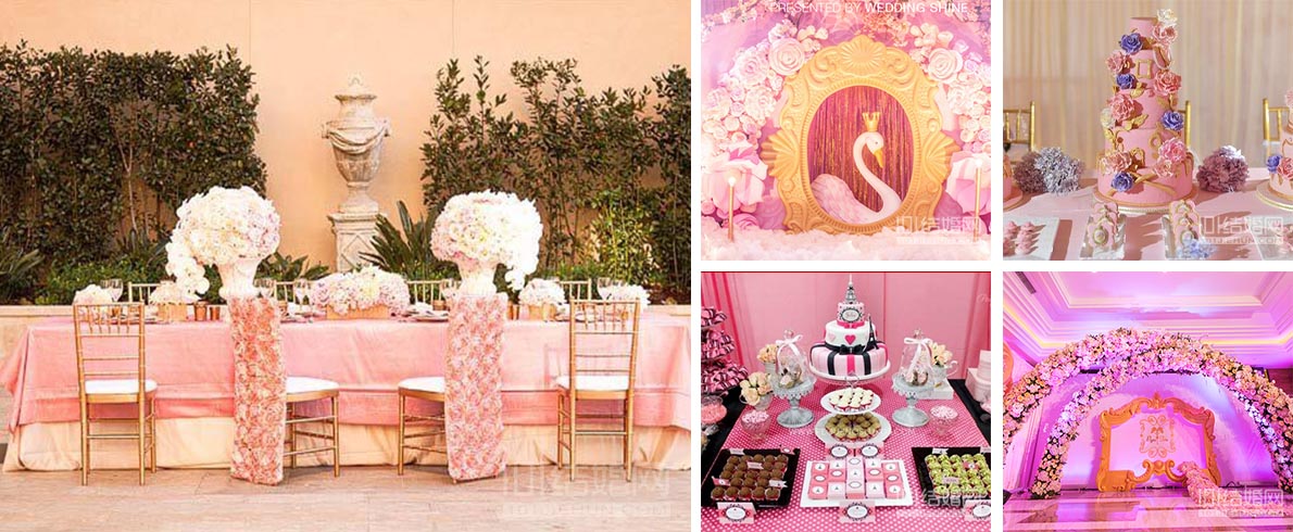 经典撞色--淡粉金色图片